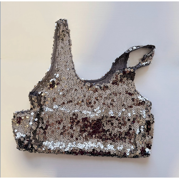 Zara Sequin Strap Top Size M - Picture 6 of 7